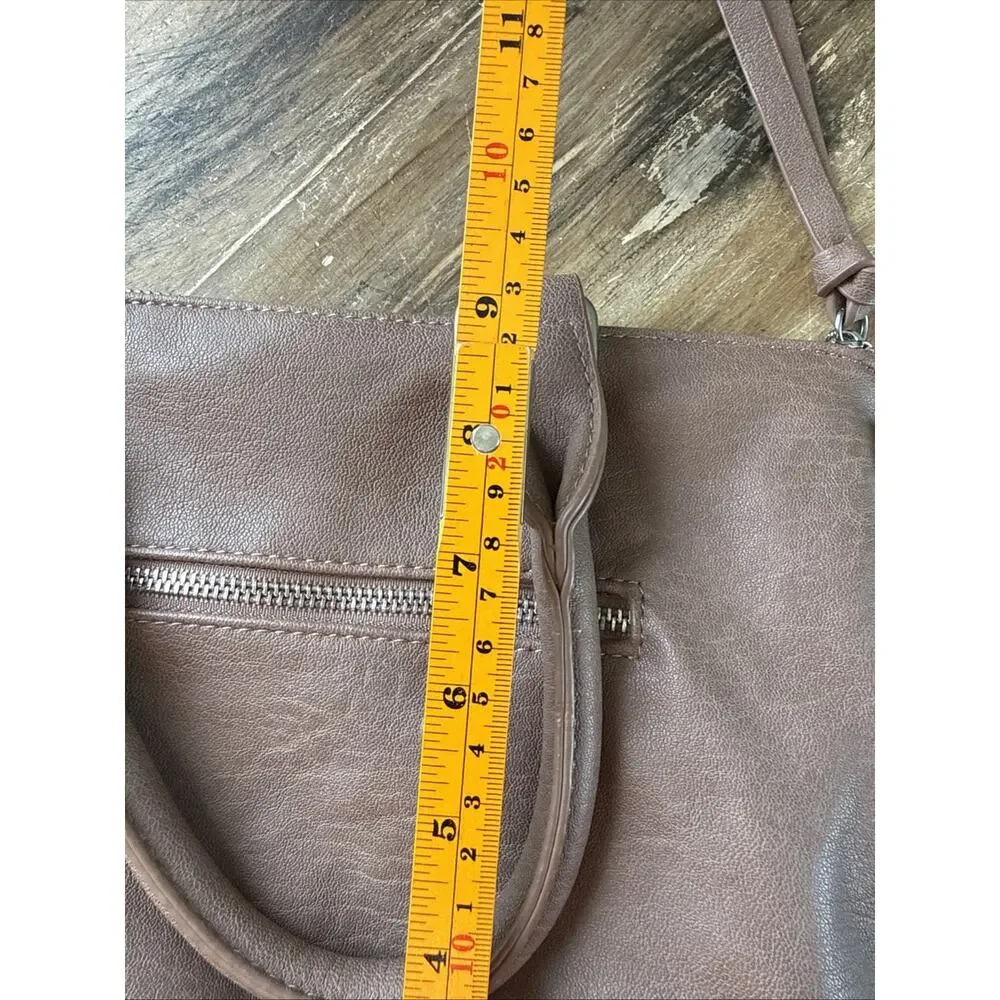 Antik Kraft Clover Satchel Shoulder Bag Vegan Leather Light Taupe Crossbody
